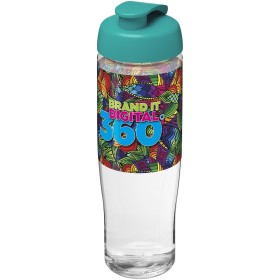 Bouteille de sport H2O Active® Tempo 700ml avec couvercle à clapetCouleur:Translucide / Bleu aqua
