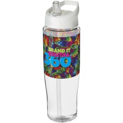 Bouteille de sport H2O Active® Tempo 700mlCouleur:Translucide / Blanc
