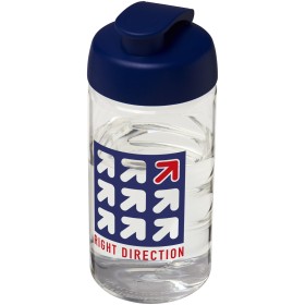 Bouteille de sport H2O Active® Bop 500ml avec couvercle à clapetCouleur:Translucide / Bleu