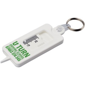 Porte-clés Kym recyclé vérificateur de structures de pneuCouleur:Blanc