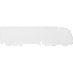Règle Tait de 15 cm en plastique recyclé en forme de camionCouleur:Blanc