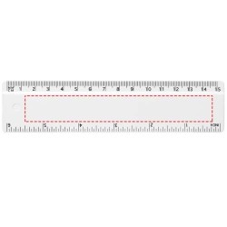 Règle Refari  de 15 cm en plastique recycléCouleur:Blanc