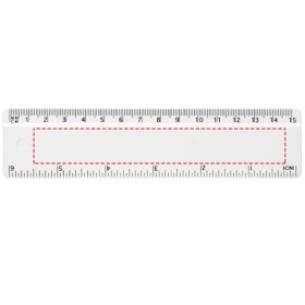 Règle Refari  de 15 cm en plastique recycléCouleur:Blanc