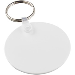 Porte-clés recyclé Tait circulaireCouleur:Blanc