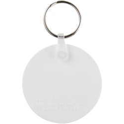 Porte-clés recyclé Tait circulaireCouleur:Blanc