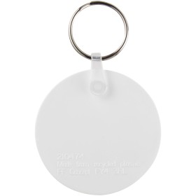 Porte-clés recyclé Tait circulaireCouleur:Blanc
