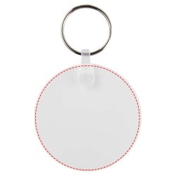 Porte-clés recyclé Tait circulaireCouleur:Blanc