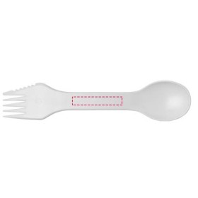 Outil 3-en-1 Epsy avec cuillère, fourchette et couteauCouleur:Blanc