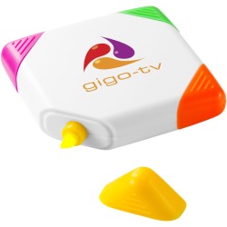 Surligneur carré 4 couleurs TrafalgarCouleur:Blanc