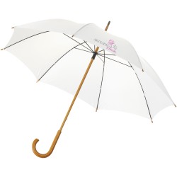Parapluie 23" avec poignée et mât en bois JovaCouleur:Blanc
