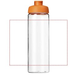Bouteille de sport H2O Active® Vibe 850ml avec couvercle à basculeCouleur:Translucide / Orange