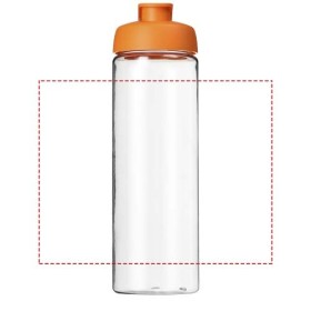 Bouteille de sport H2O Active® Vibe 850ml avec couvercle à basculeCouleur:Translucide / Orange