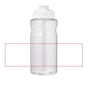 Bouteille de sport H2O Active® Base Pure de 1 L à couvercle rabattableCouleur:Blanc