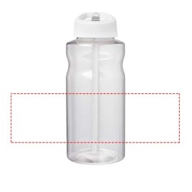 Bouteille de sport H2O Active® Big Base de 1 litre avec couvercle à bec verseurCouleur:Blanc