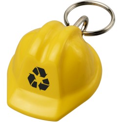 Porte-clés Kolt recyclé en forme de casque de chantierCouleur:Jaune