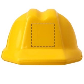 Porte-clés Kolt recyclé en forme de casque de chantierCouleur:Jaune