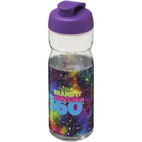 Bouteille de sport H2O Active® Base Tritan™ de 650 ml à couvercle à clapetCouleur:Translucide / Violet