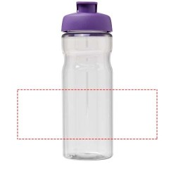 Bouteille de sport H2O Active® Base Tritan™ de 650 ml à couvercle à clapetCouleur:Translucide / Violet
