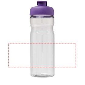 Bouteille de sport H2O Active® Base Tritan™ de 650 ml à couvercle à clapetCouleur:Translucide / Violet