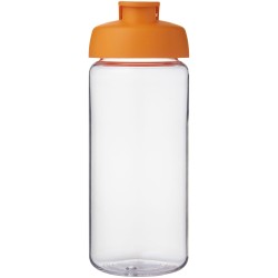 Bouteille de sport H2O Active® Octave Tritan™ de 600 ml avec couvercle à clapetCouleur:Translucide / Orange