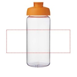 Bouteille de sport H2O Active® Octave Tritan™ de 600 ml avec couvercle à clapetCouleur:Translucide / Orange
