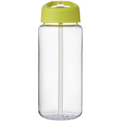 Bouteille de sport H2O Active® Octave Tritan™ de 600 ml avec couvercle à bec verseurCouleur:Translucide / Citron vert