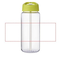 Bouteille de sport H2O Active® Octave Tritan™ de 600 ml avec couvercle à bec verseurCouleur:Translucide / Citron vert