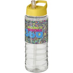 Bouteille de sport H2O Active® Treble 750ml couvercle verseurCouleur:Translucide / Jaune