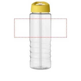 Bouteille de sport H2O Active® Treble 750ml couvercle verseurCouleur:Translucide / Jaune