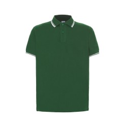 Polo homme contrastéCouleur:BOTTLE GREEN/WHITE