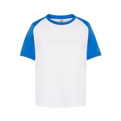 Tee-shirt baseball enfantCouleur:White / Royal Blue