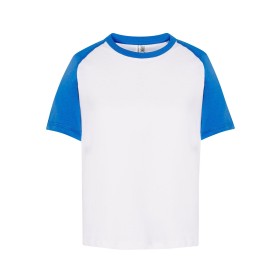 Tee-shirt baseball enfantCouleur:White / Royal Blue