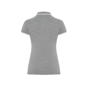 Polo femme piquéCouleur:GREY MELANGE/WHITE