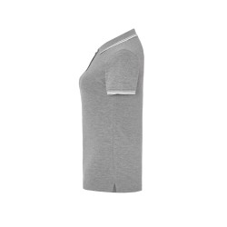 Polo femme piquéCouleur:GREY MELANGE/WHITE