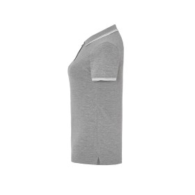 Polo femme piquéCouleur:GREY MELANGE/WHITE
