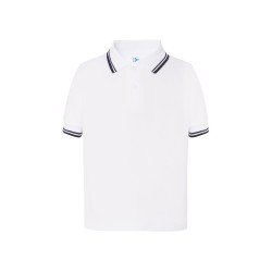 Polo enfant contrastéCouleur:WHITE / NAVY