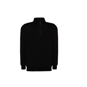 Sweat col zippéCouleur:BLACK