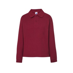 Polo piqué enfant manches longuesCouleur:BURGUNDY
