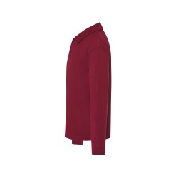 Polo piqué enfant manches longuesCouleur:BURGUNDY