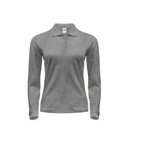 Polo manches longues femme 200Couleur:Grey Melange