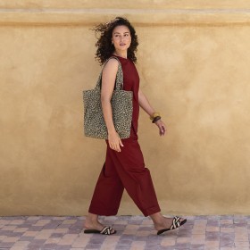Sac shopping imprimé léopardCouleur:VINTAGE LEOPARD PRINT