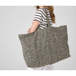Sac shopping grand volume léopardCouleur:VINTAGE LEOPARD PRINT