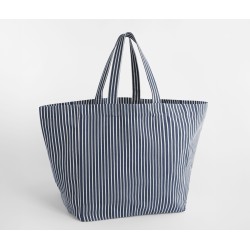 Grand sac de plage rayéCouleur:NAVY STRIPE