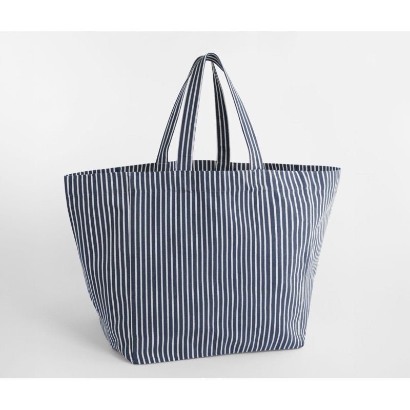 Grand sac de plage rayéCouleur:NAVY STRIPE
