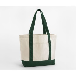 Sac shopping en coton bioCouleur:Natural/Bottle Green