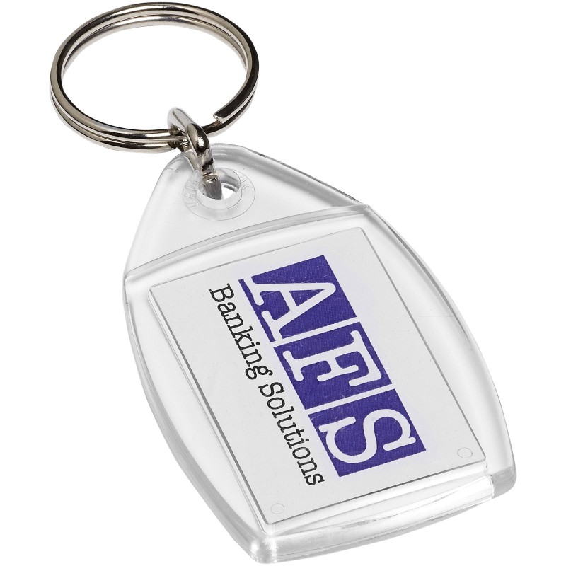 Porte-clés en plastique publicitaire personnalisé avec logo