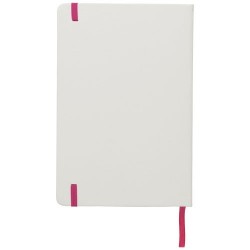 Carnet de notes blanc A5 Spectrum avec élastique de couleur 