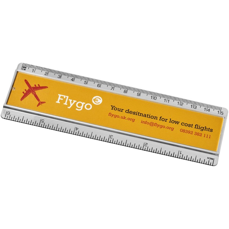 Règle en plastique Ellison 15 cm avec insertion de papier décoratif 