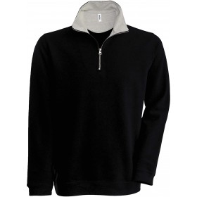 Sweat-Shirt Piqué Col Zippé Trucker 
