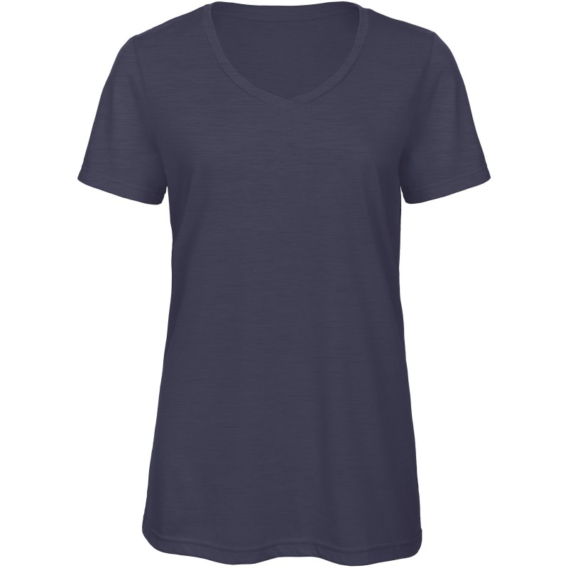 T-Shirt Triblend Col V Femme 